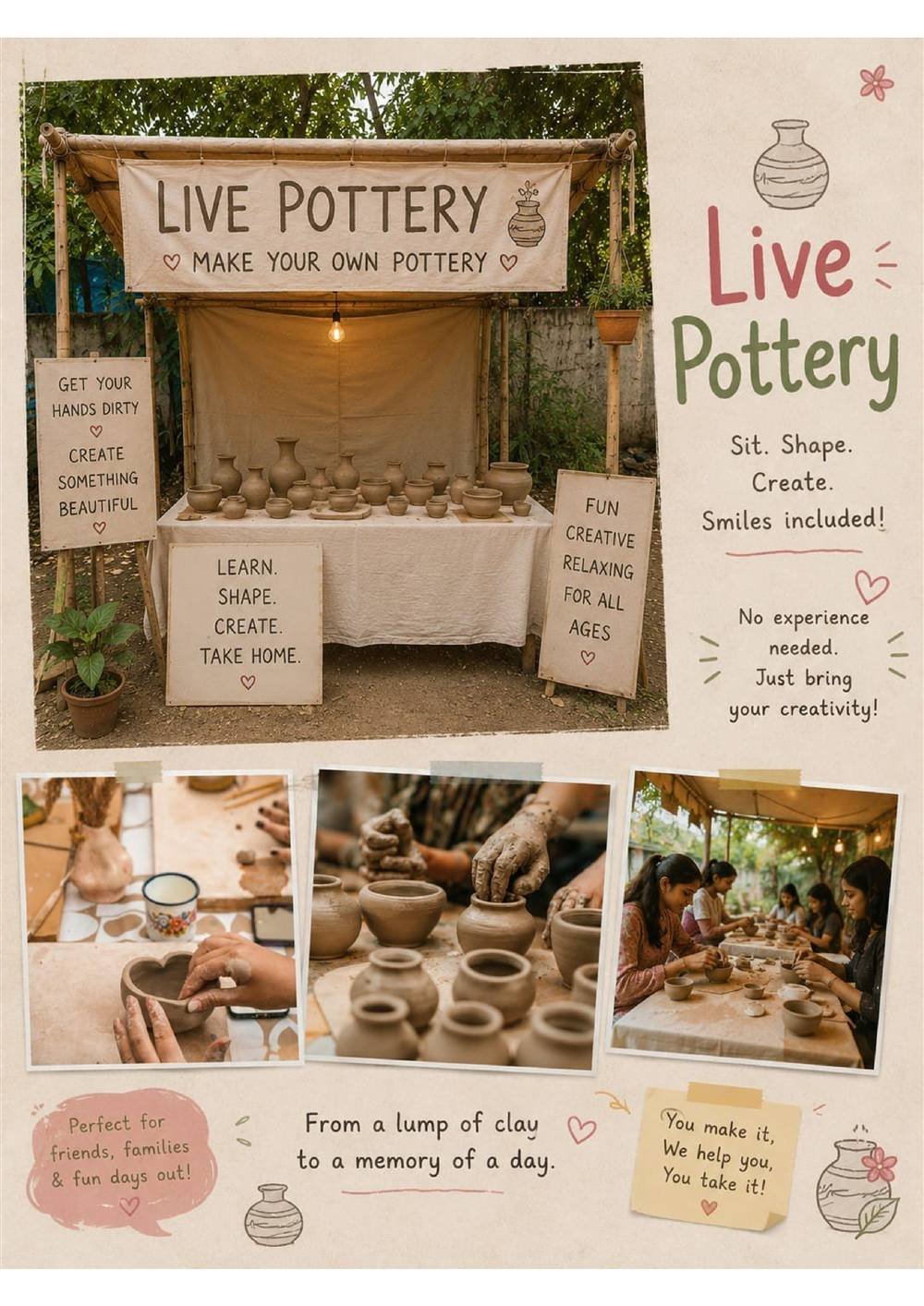Live Pottery Kumhar Carnival Stall — Carnival Artist wedding stall by Rajasthan Event Management